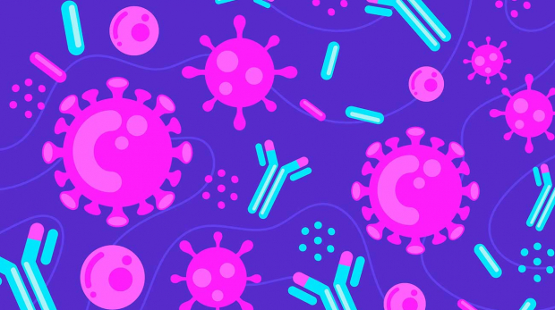 Antibodies Fghting Molecules Cancer Illustration