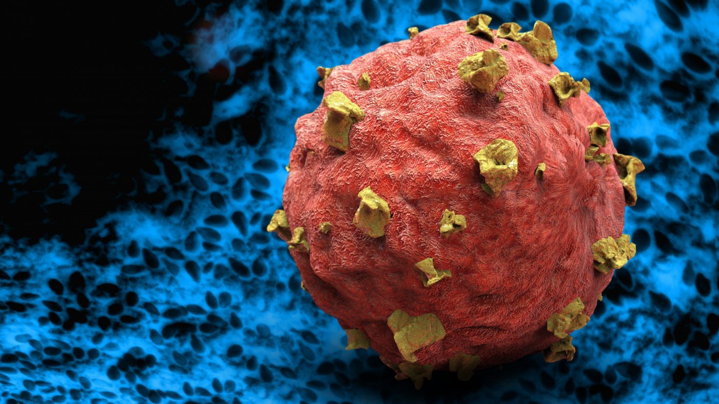 Cancer cells, 3d illustration
