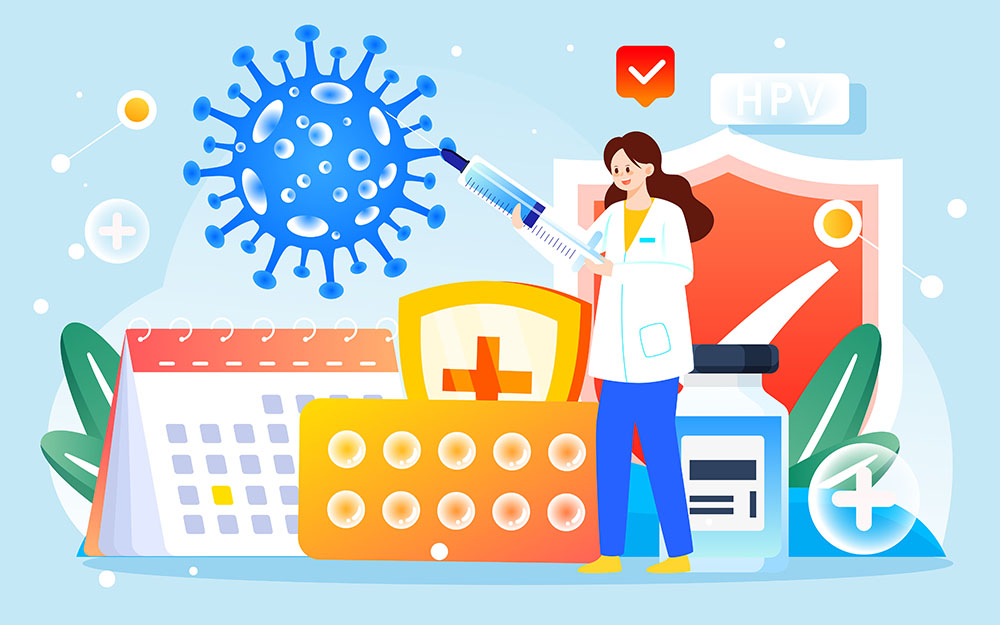 Potente síntesis contra el cáncer Ilustración médica