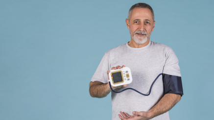 happy-man-showing-results-blood-pressure-electric-tonometer