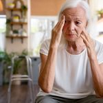 Alzheimer's Image of Old Woman Suffers from Disease