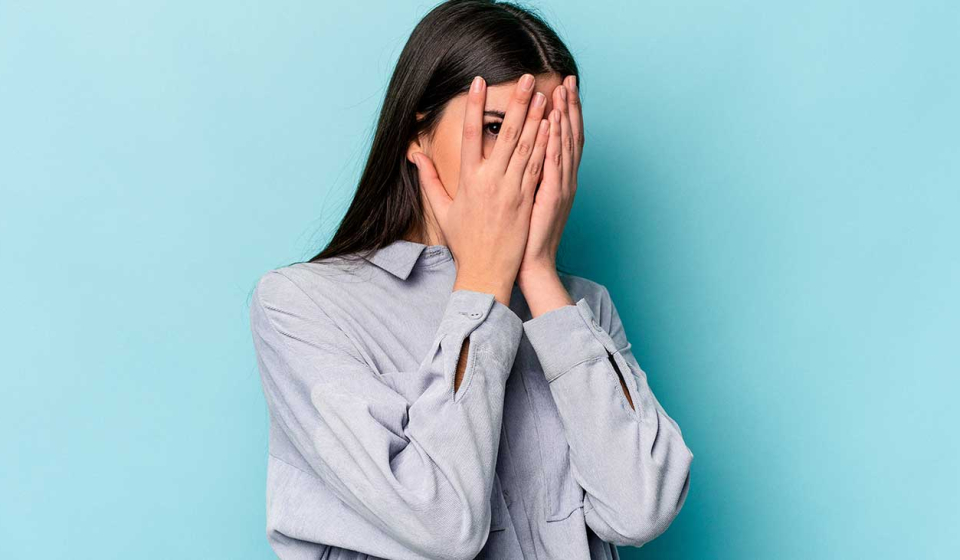 Anxiety and Stress Photo of a Woman with Anxiety Holding Face